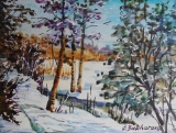 Olga Zakharova Art - Miniature - Winter Scene 2